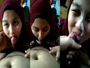 Bokep Indo Sepong Crot Muka Cewek Jilbab poster
